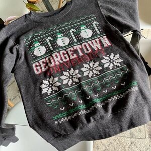 Champion Gray Georgetown University Crewneck Sweater